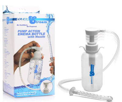 CleanStream Pump Action Enema Bottle with Nozzle