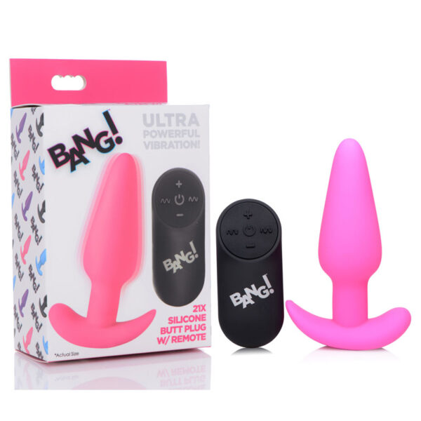 Bang! 21X Silicone Butt Plug with Remote