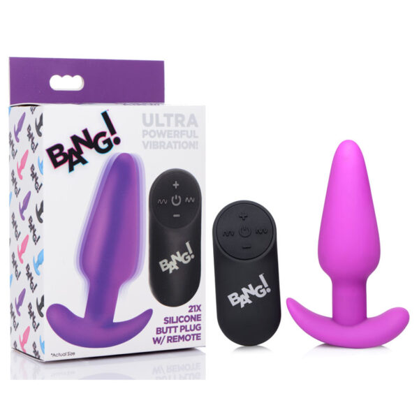 Bang! 21X Silicone Butt Plug with Remote