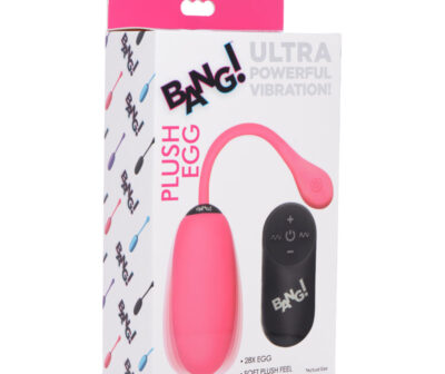 ag590-pink Bang! 28X Plush Egg & Remote - Pink