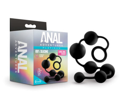 Anal Adventures Platinum Silicone Large Anal Beads