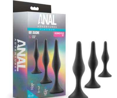 Anal Adventures Platinum Silicone Beginner Plug Kit