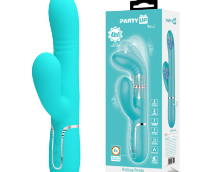 Party Up PAUL Rolling Beads Vibrator - Teal
