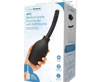 CleanScene 4 Piece Medical Grade Douche Set with Soft Nozzle