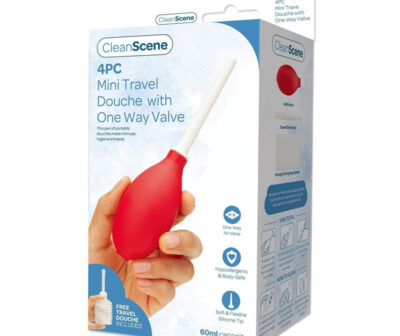 CleanScene 4 Piece Mini Travel Douche with One Way Valve