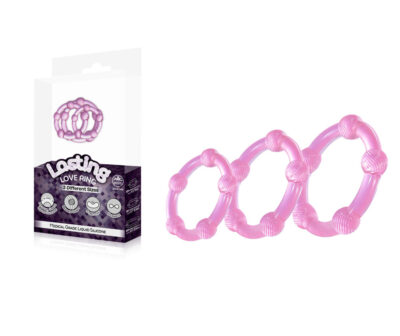 Lasting Love Ring 3 Piece Set - Pink