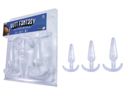 Butt Fantasy Triple Tapered Anal Plug Set - Clear