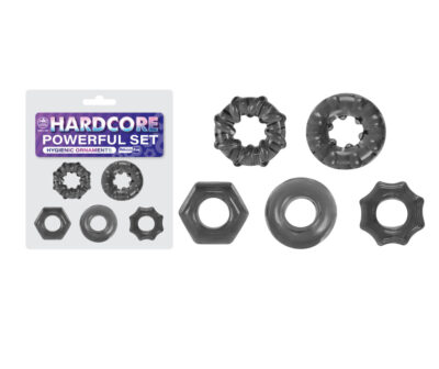 Hardcore Powerful Set Cock Rings - Set of 5