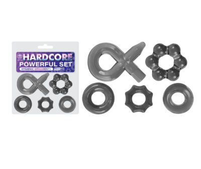 Hardcore Powerful Set Cock Rings - Set of 5