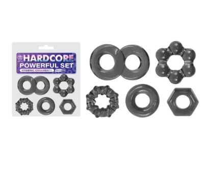 Hardcore Powerful Set Cock Rings - Set of 5
