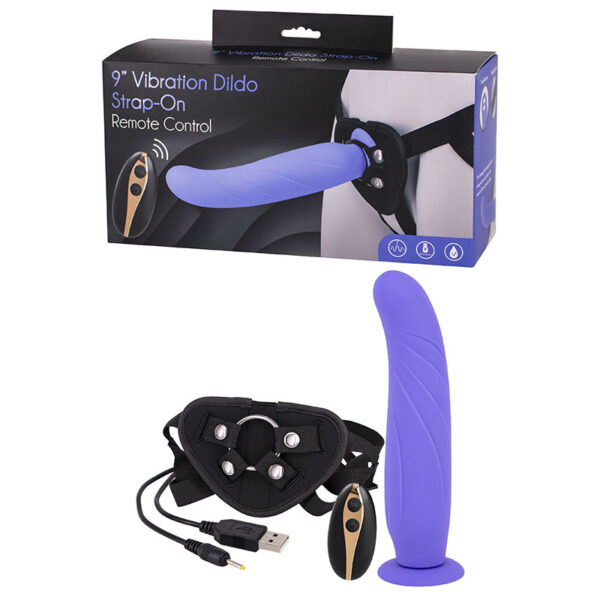 9'' Vibration Dildo Strap-On