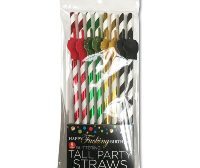 Happy Fucking Birthday Tall Party Straws