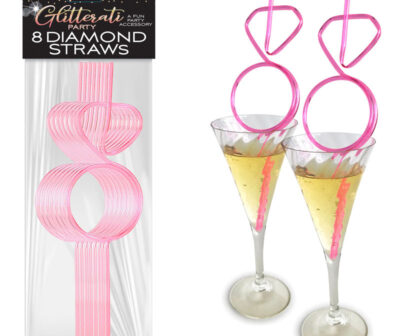 Glitterati - Diamond Ring Straws Set