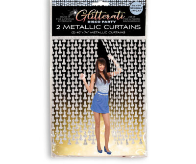 Glitterati - Penis Party Disco Metallic Curtains