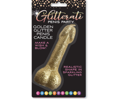 Glitterati Gold Glitter Penis Candle