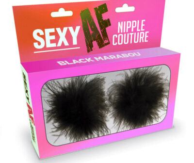 Sexy AF - Nipple Couture Black Marabou