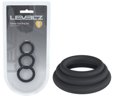 LEVELZ Classic Silicone Cock Ring Set - XS/S/M