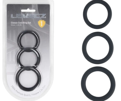 LEVELZ Classic Silicone Cock Ring Set - L/XL/XXL