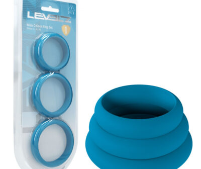 LEVELZ Wide O Silicone Cock Ring Set of 3 - L/XL/2X