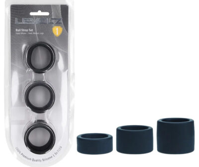 LEVELZ Liquid Silicone Ball Strap Set of 3 - Black