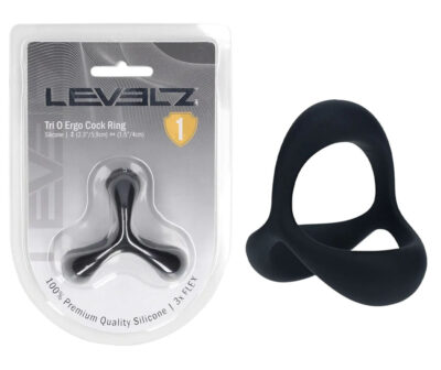 LEVELZ Tri O Ergo Silicone Cock Ring - Black