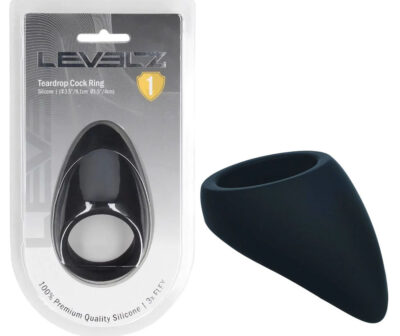 LEVELZ Teardrop Silicone Cock Ring - Black