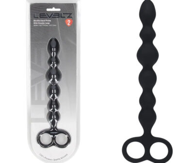 LEVELZ Beaded Silicone Anal Probe with Double Loop