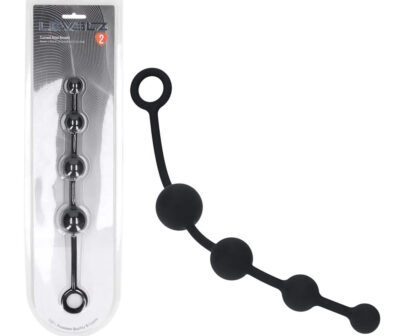 LEVELZ Curved Silicone Anal Beads - Black