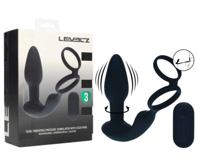LEVELZ Dual Vibrating Prostate Stimulator with Cock Ring