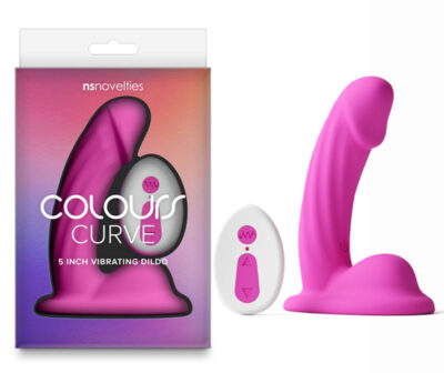 Colours Curve - Vibrating 5'' Dildo - Pink