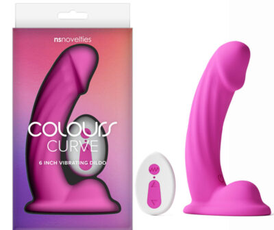 Colours Curve - Vibrating 6'' Dildo - Pink