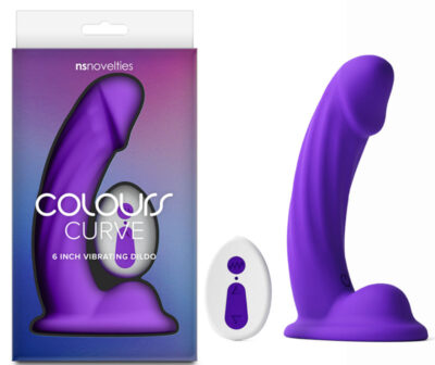 Colours Curve - Vibrating 6'' Dildo - Purple