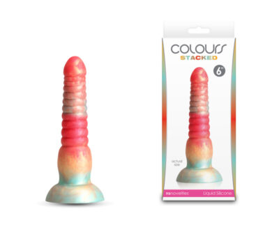 Colours Stacked - 6'' Dildo - Red/Gold