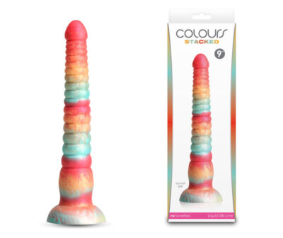 Colours Stacked - 9'' Dildo - Red/Gold