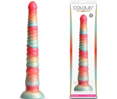 Colours Stacked - 12'' Dildo - Red/Gold