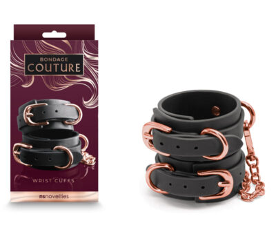 Bondage Couture Wrist Cuffs - Black