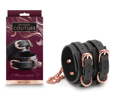 Bondage Couture Ankle Cuffs - Black