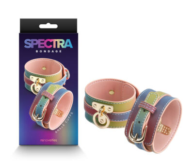 Spectra Bondage Ankle Cuffs - Rainbow