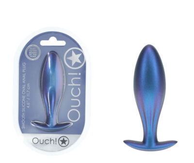 OUCH! Oval Anal Plug - Metallic Blue