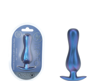 OUCH! Curvy Anal Plug - Metallic Blue