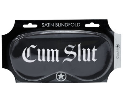 OUCH! Satin Mask - Cum Slut