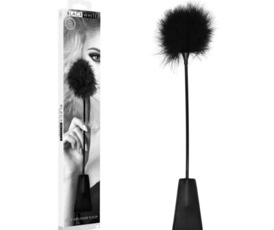 OUCH! Black & White Crop with Feather Tickler