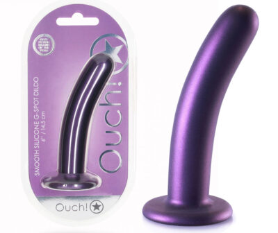 OUCH! Smooth Silicone G-Spot Dildo - 6'' / 14.5 cm
