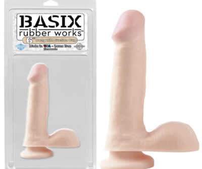 Basix Rubber Works 6'' Dong With Suction Cup