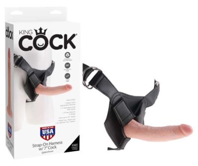 King Cock Strap-On Harness With 7'' Cock