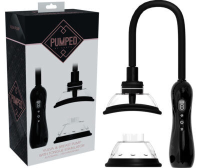 PUMPED Vulva & Breast Pump with Tongue Stimulator - Black