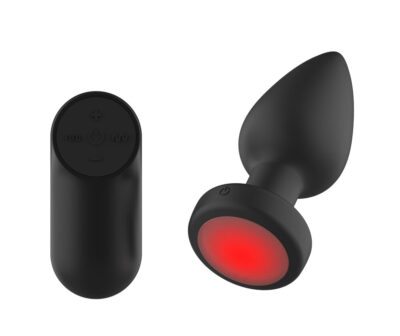 Passion Play Vibrating Butt Plug with LED Base - M