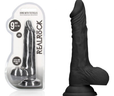 REALROCK 9'' Realistic Dong with Balls - Black
