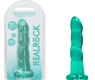 REALROCK Dildo With Suction - 17 cm - Turquoise