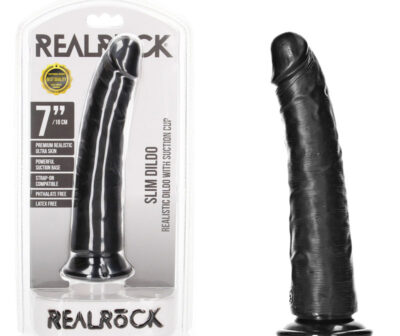 REALROCK Realistic Slim Dildo with Suction Cup - 18cm